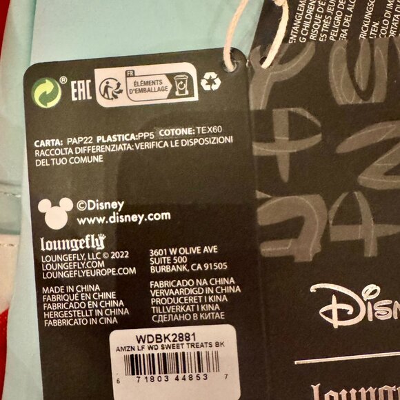 VERY RARE Disney Loungefly Minnie Mouse Sweet Treats Ice Cream Mini Backpack NWT - Picture 8 of 15